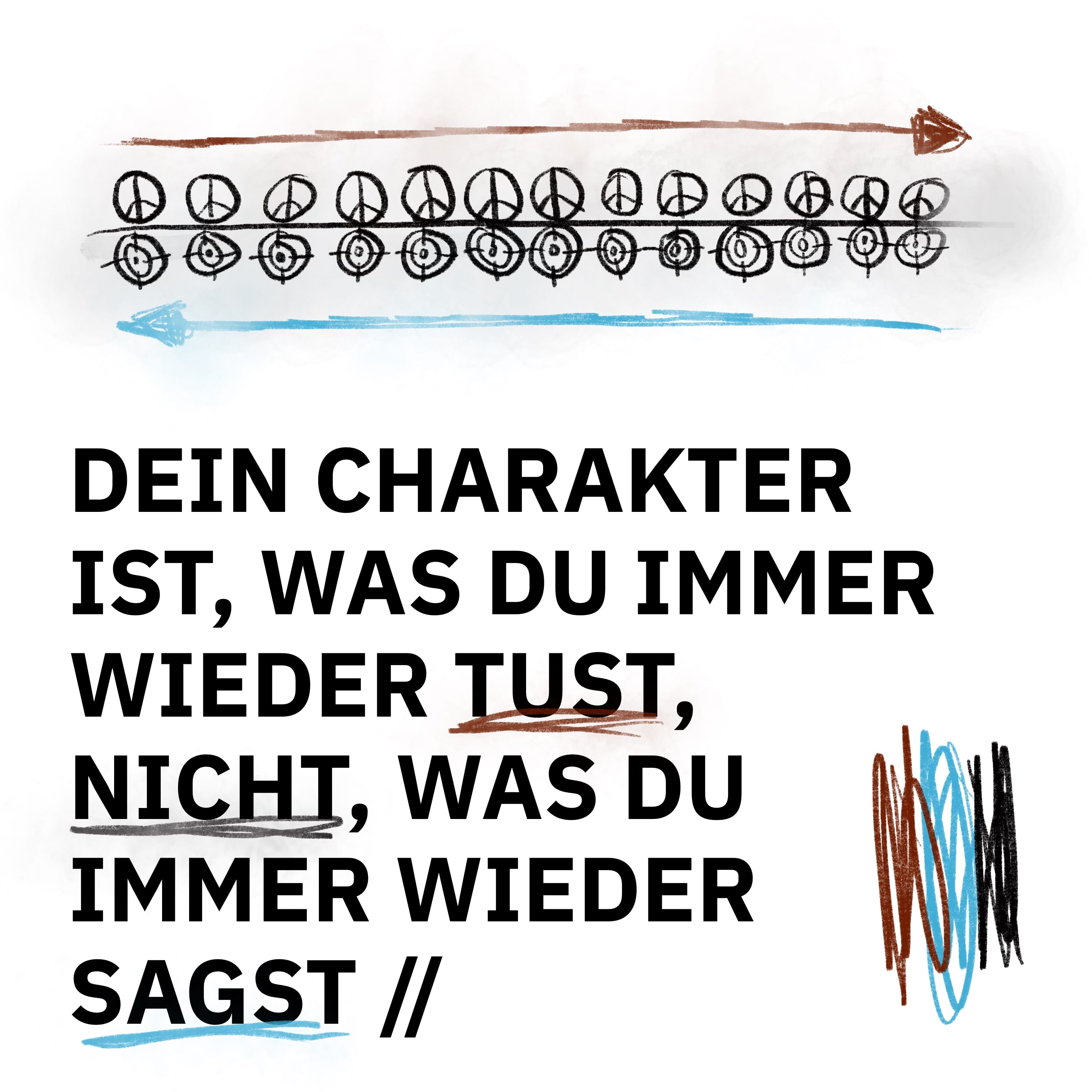 ÜBERSCHRIFTEN Remixes: Dein Charakter ist, was du immer wieder tust, nicht, was du immer wieder sagst